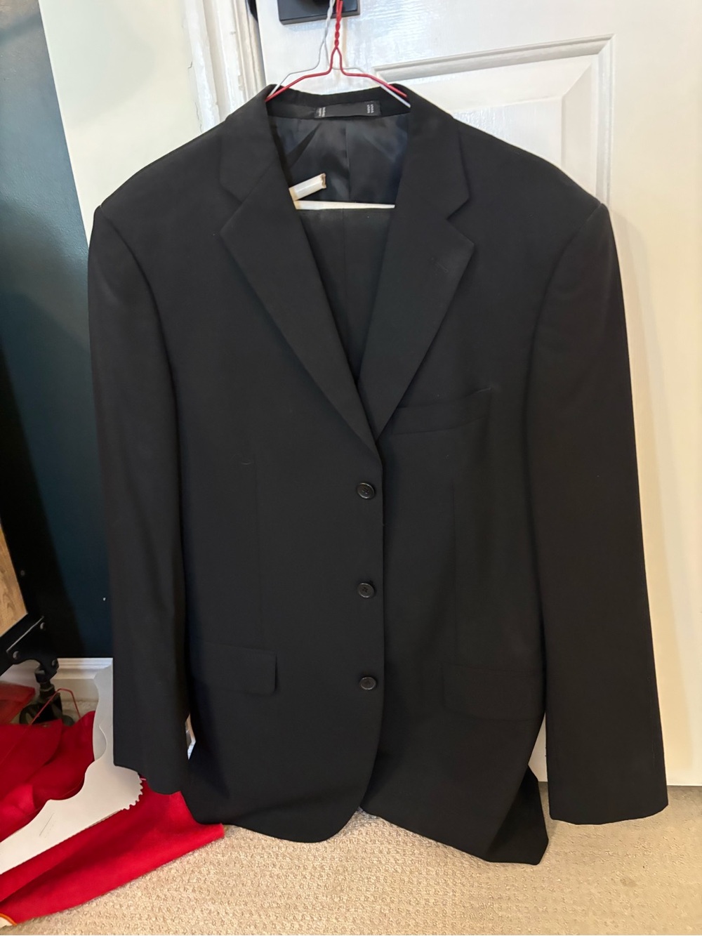 Vintage Men's Black Three-Button Suit